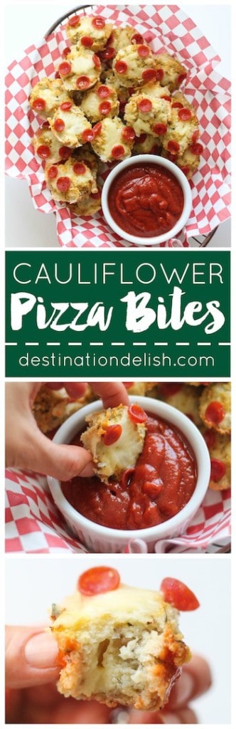 Cauliflower Pizza Bites - Destination Delish